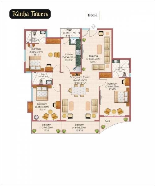  kanha-towers Tower 1 Cluster Plan