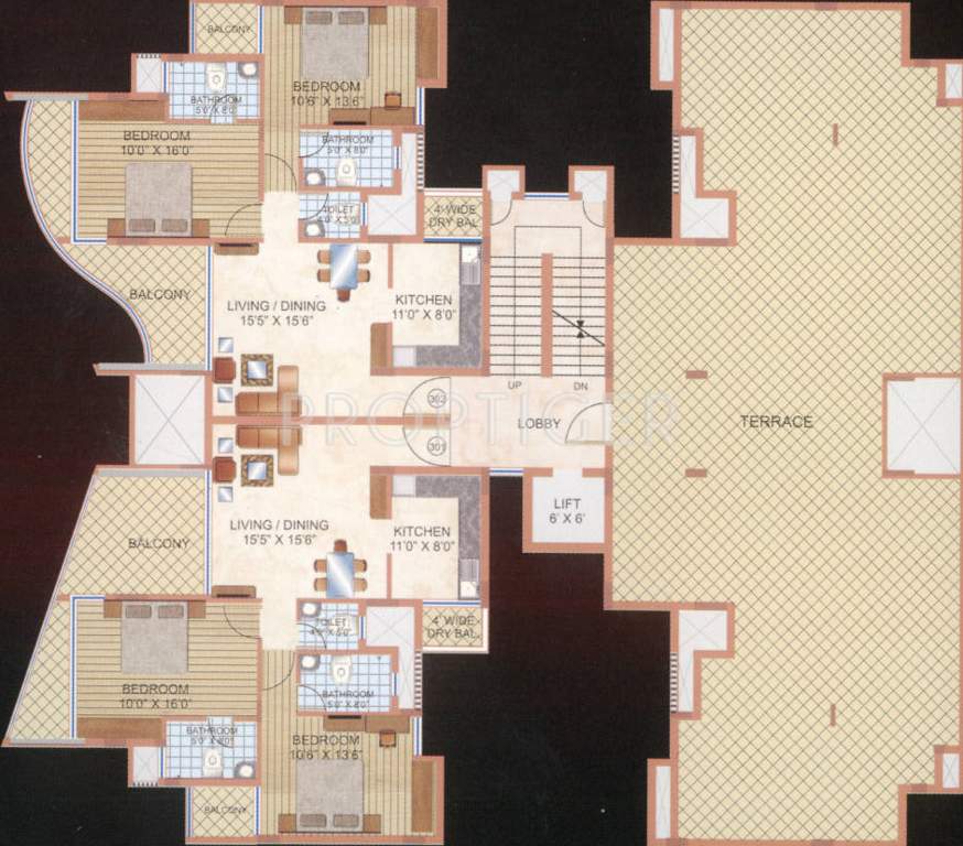 Images for Cluster Plan of Standard Nakshatra Apartment