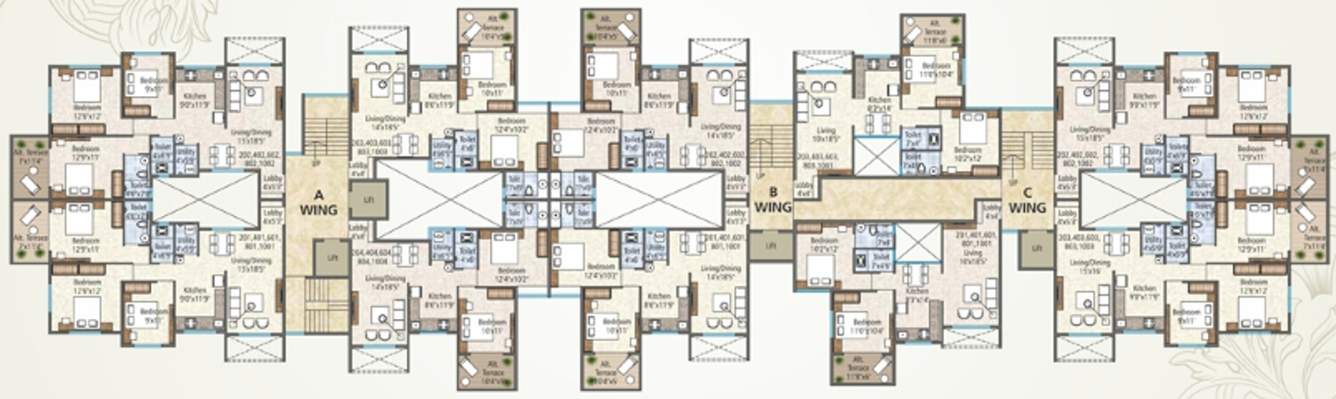  antariksha apartment Antariksha Apartment Cluster Plan