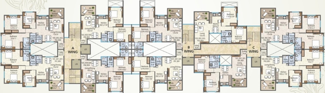  antariksha apartment Antariksha Apartment Cluster Plan