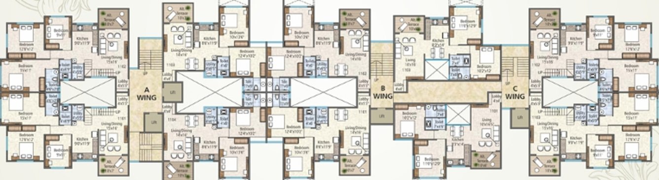  antariksha apartment Antariksha Apartment Cluster Plan