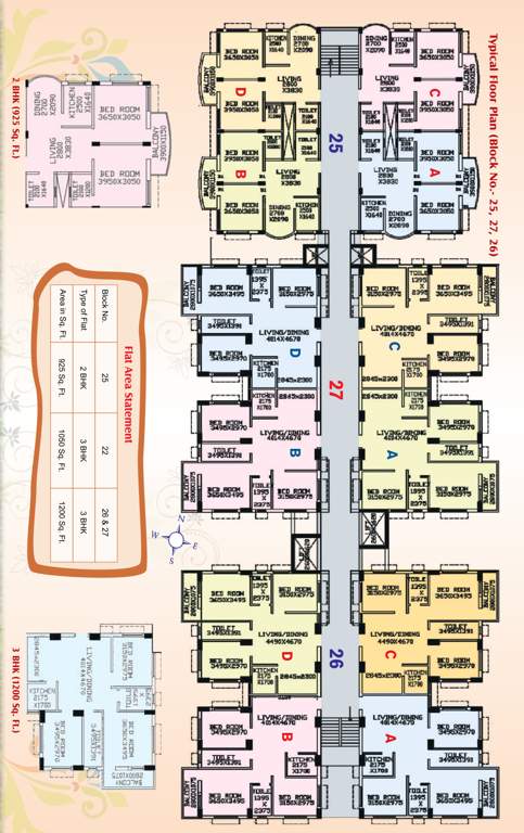 tapoban city Tower 25 Cluster Plan From 25th To 27th Floor