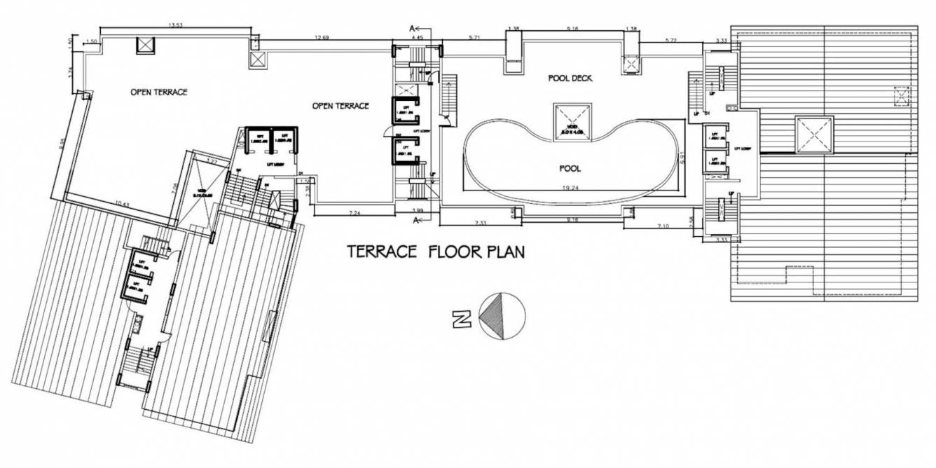 galaxy Block 2 To Block 4 Cluster Plan For Terrace Floor