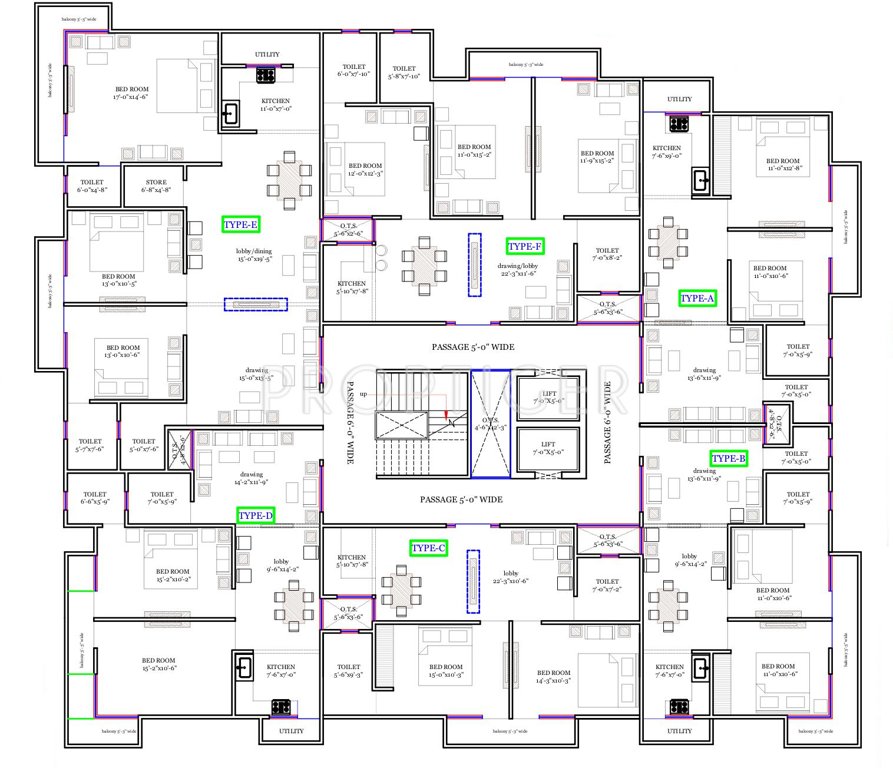 Images for Cluster Plan of Nirmala Nirmala Tower