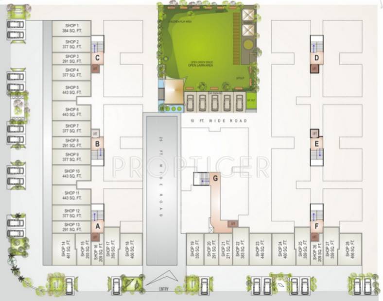  crystal Tower  A Cluster Plan for ground Floor