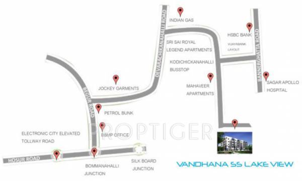 vandana-developers-pvt-ltd ss-lake-view Location Plan