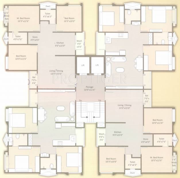  vinayak-heights Tower A Cluster Plan