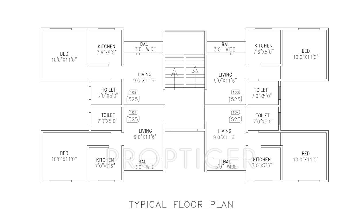 sankalp mumbai hills apartment Cluster Plan from 1st to 3rd Floor