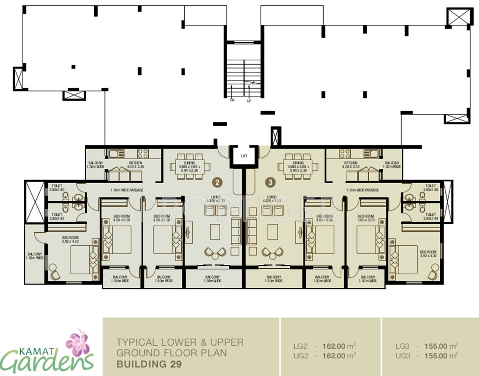 kamat construction pvt ltd gardens Building 29 Ground Floor Cluster Plan
