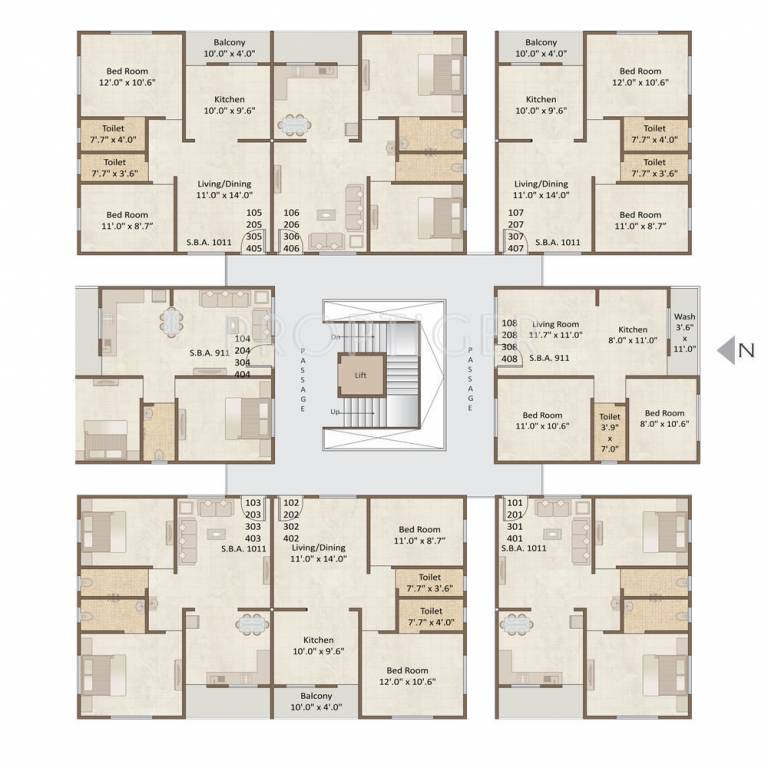 Images for Cluster Plan of Shiv Kashidham Residency Apartment