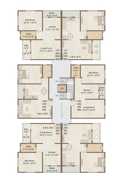 Images for Cluster Plan of Shiv Kashidham Residency Apartment