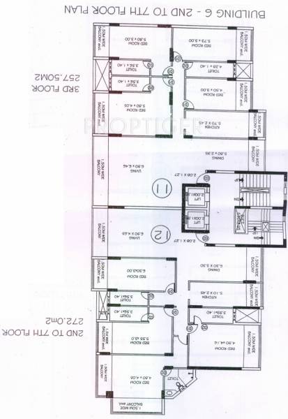 kamat-construction-pvt-ltd marao-kenny-complex Building 6 Second Floor Cluster Plan