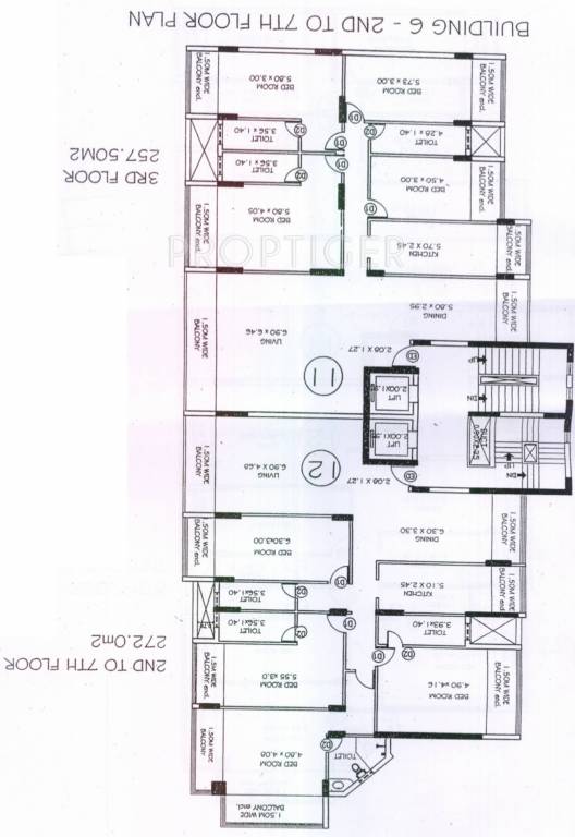 kamat construction pvt ltd marao kenny complex Building 6 Second Floor Cluster Plan