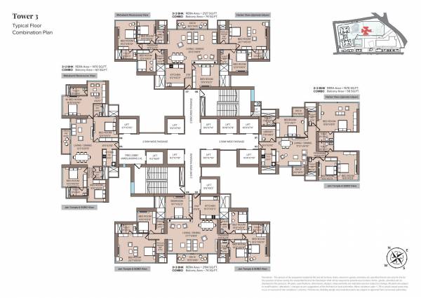 Tower 3 Cluster Plan monte-south Tower 3 Cluster Plan