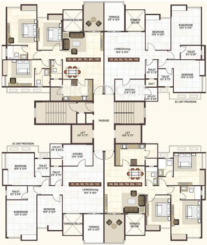  sky-court-apartments Images for Cluster Plan of Sairaj Sky Court Apartments