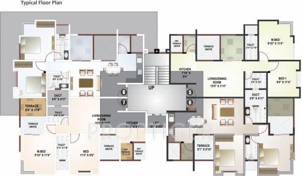  rahiville Rahiville Cluster Plan from 1st to 3rd Floor