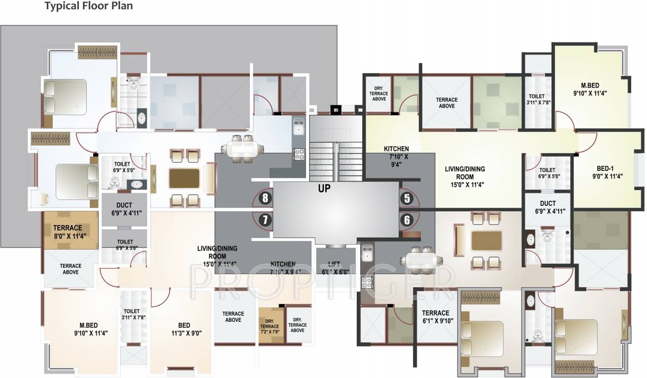  rahiville Rahiville Cluster Plan from 1st to 3rd Floor