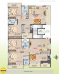 A Square Typical Floor Cluster Plan nishitas-properties a-square A Square Typical Floor Cluster Plan