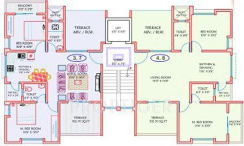  auroville Auroville Cluster Plan for 2 & 4 Floor