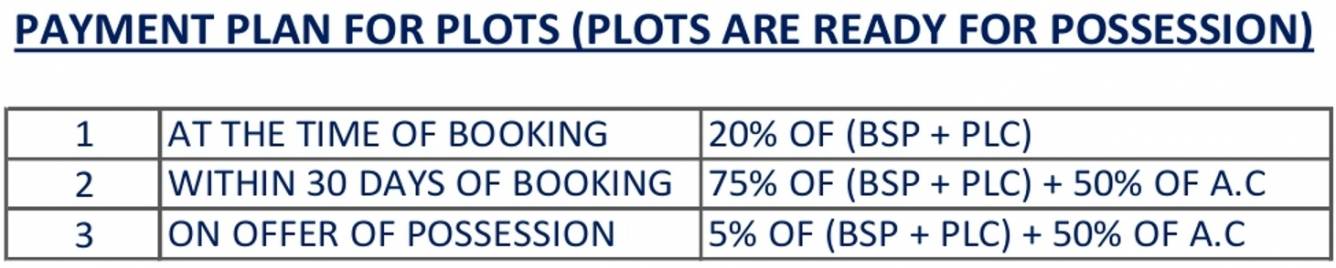 landasia-infrastructure-limited la-city Payment Plan Payment Plan