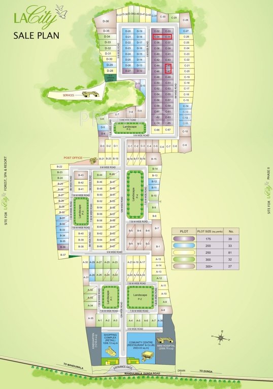 landasia infrastructure limited la city villa Layout Plan