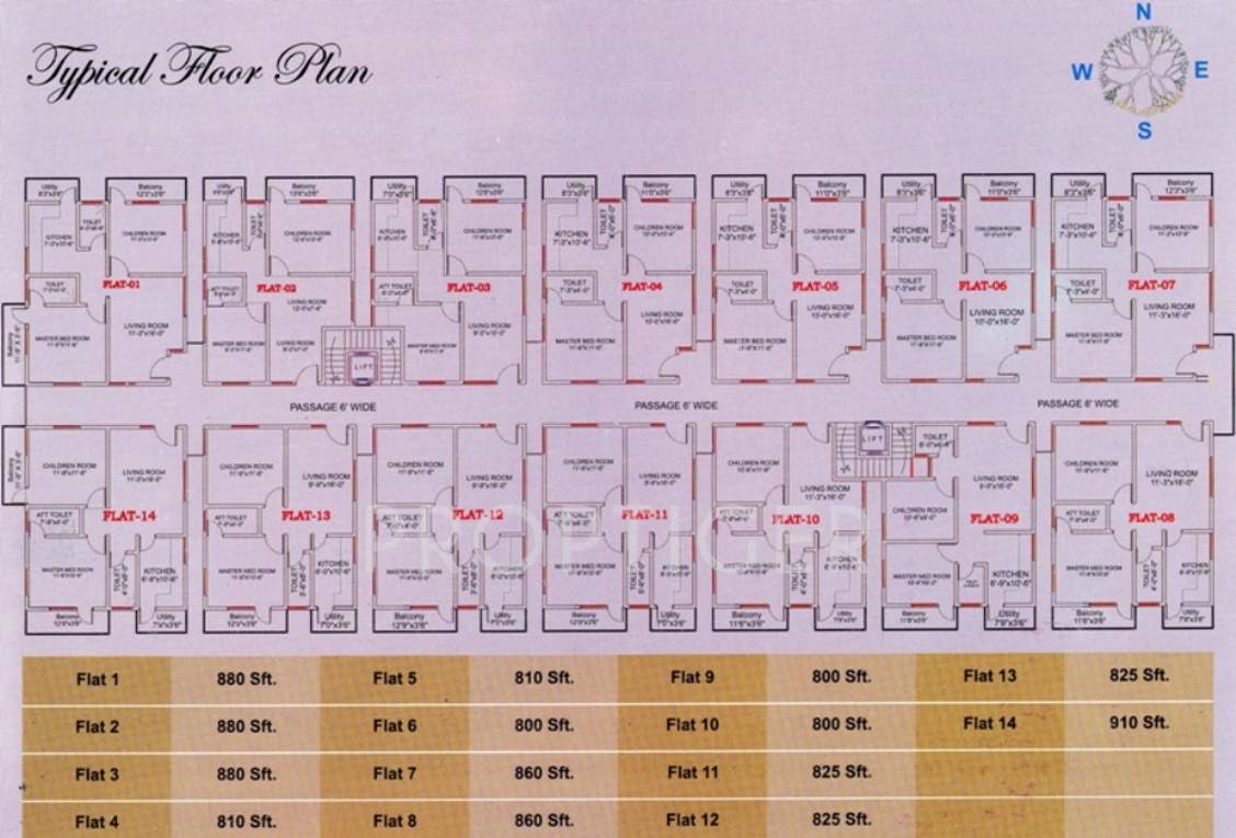 mahaghar properties pruthvi residency Pruthvi Residency Cluster Plan from 1st to 4th Floor
