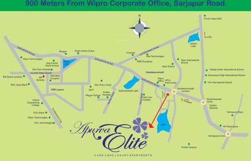  apurva-elite Images for Location Plan of Purva Apurva Elite