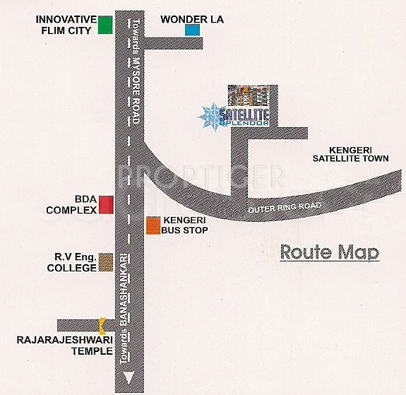 akash homes satellite splendor Location Plan