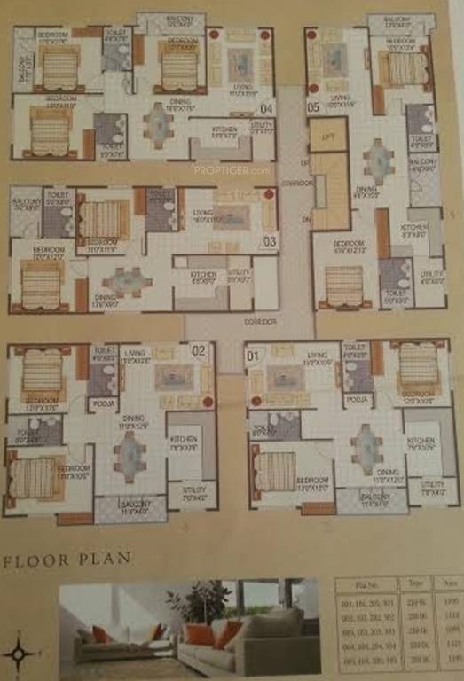  nakshatra Nakshatra Cluster Plan from 1st to 4th Floor