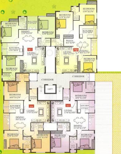 mounica-builders pradham-grand Pradham Grand Cluster Plan for Ground Floor