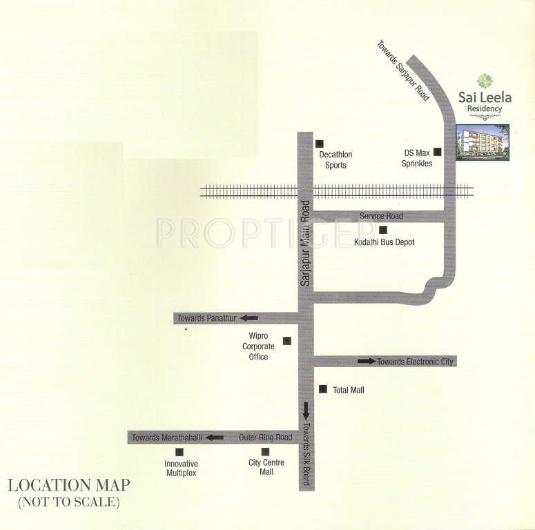 sree mali properties sai leela residency Location Plan