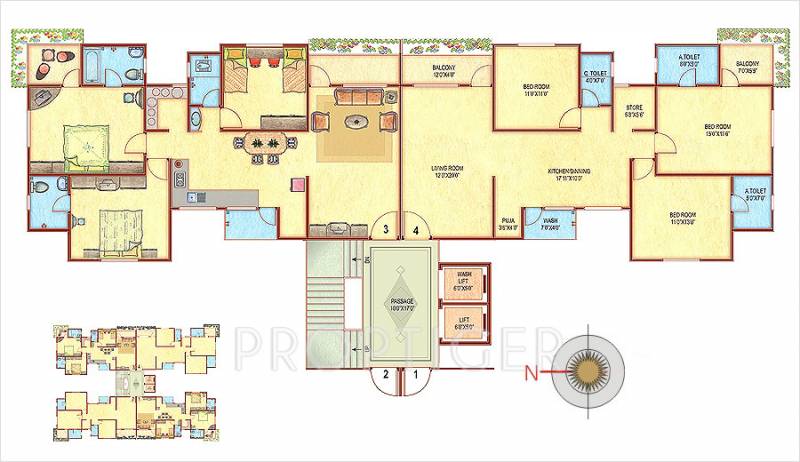 Images for Cluster Plan of Happy Home Nandanvan Apartment
