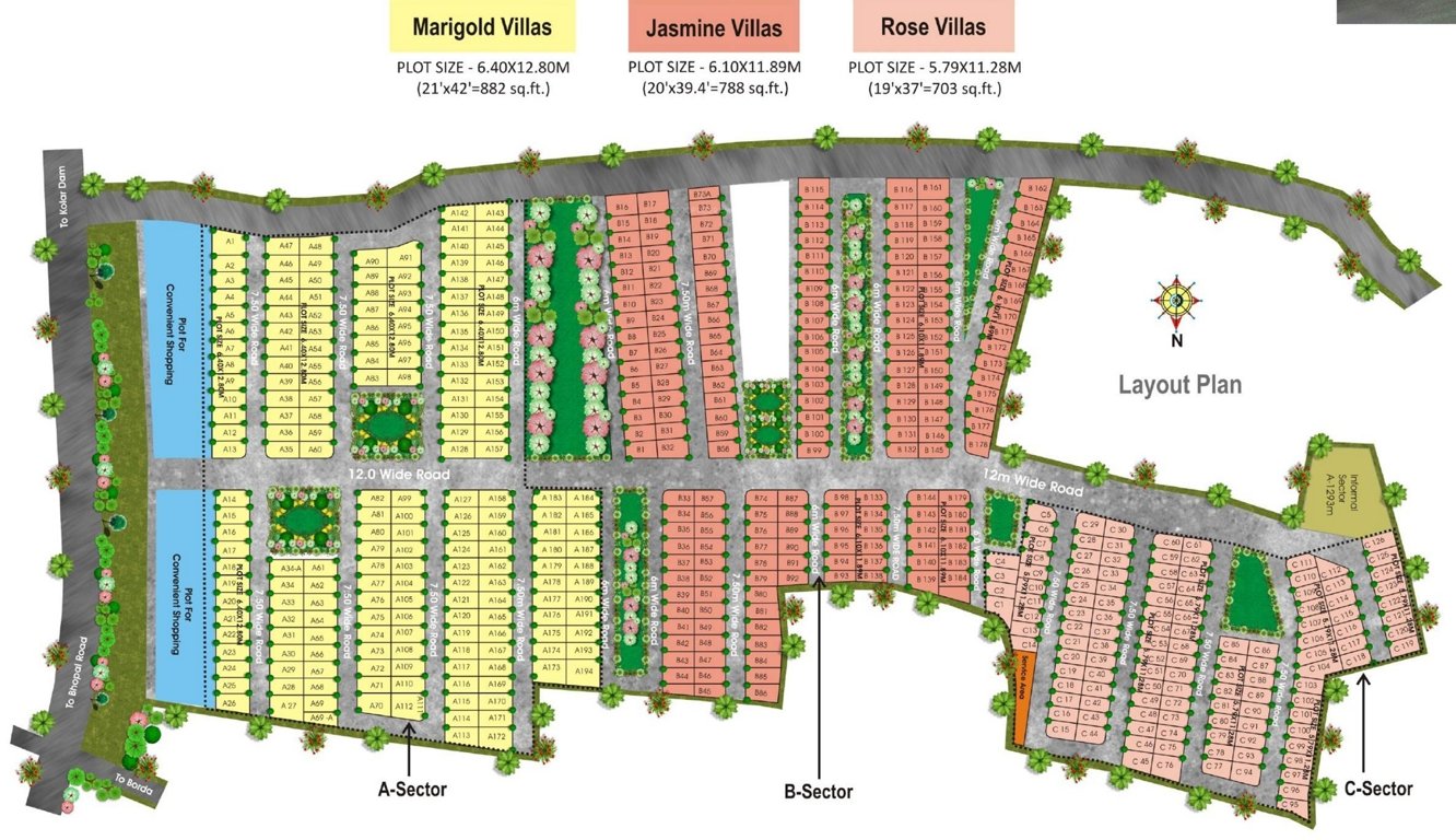  english villas Layout Plan