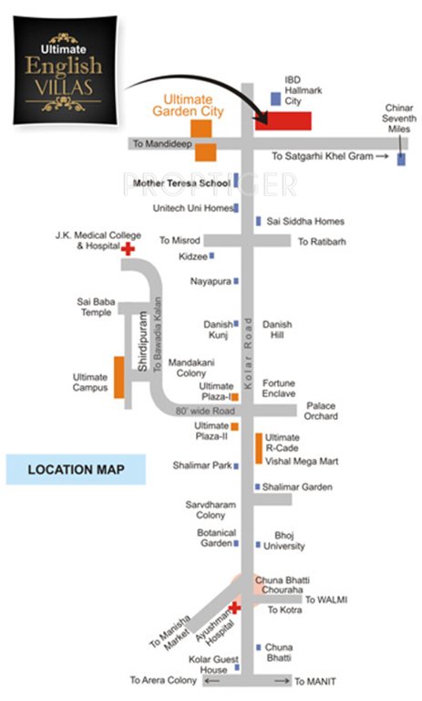  english villas Location Plan