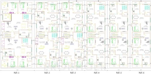 yogi-builders merinaa Phase 2 Block 1 To Block 6 Cluster Plan from 1st to 2nd Floor