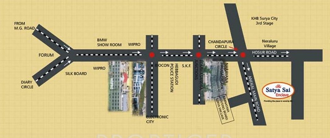 dasha homes private ltd sri satya sai enclave Location Plan