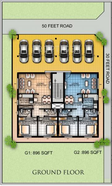 Radha Nagar Cluster Plan for Ground Floor anu-builders radha-nagar Radha Nagar Cluster Plan for Ground Floor