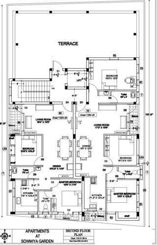 anu-builders sai-narmadha-flats Sai Narmadha Flats Cluster Plan for 2nd Floor