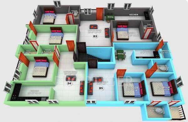 anu-builders suseela-nagar Suseela Nagar Cluster Plan for 1st Floor