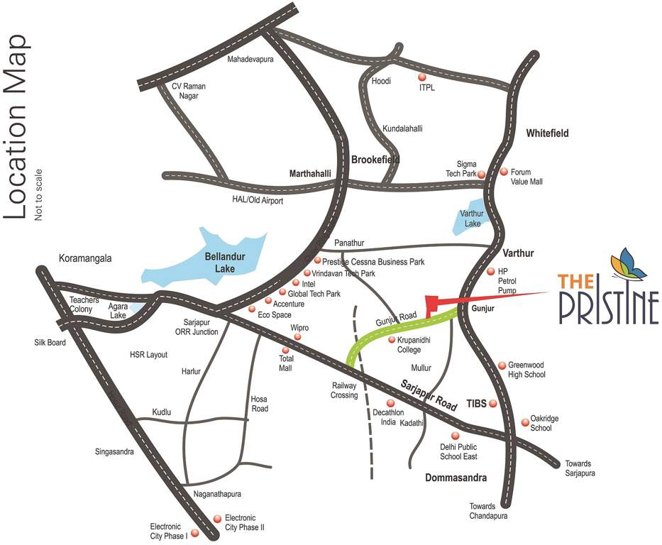  the pristine Images for Location Plan of Purvi The Pristine