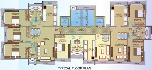  rajveer-apartments Images for Cluster Plan of Ajmera Rajveer Apartments
