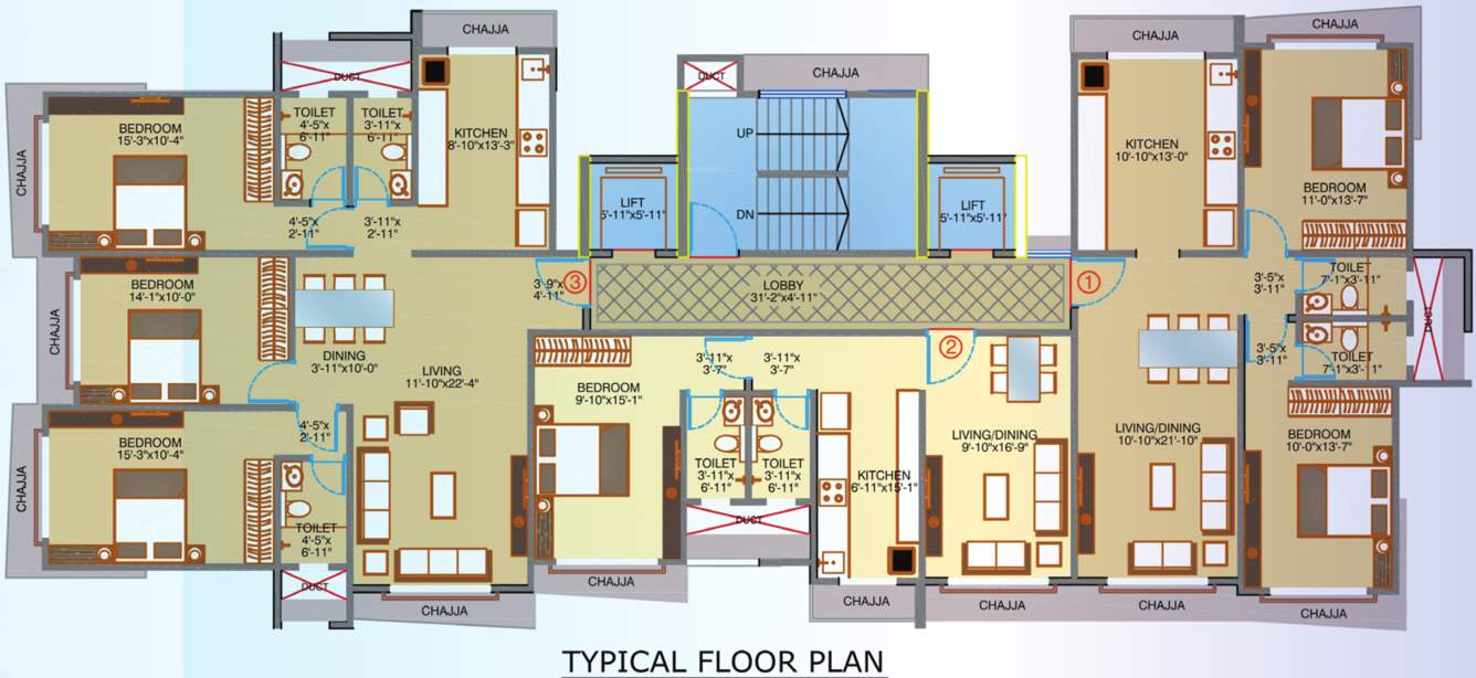  rajveer apartments Images for Cluster Plan of Ajmera Rajveer Apartments