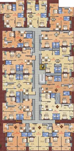 tristar-homes-pvt-ltd aishwarya Aishwarya Typical Floor Cluster Plan