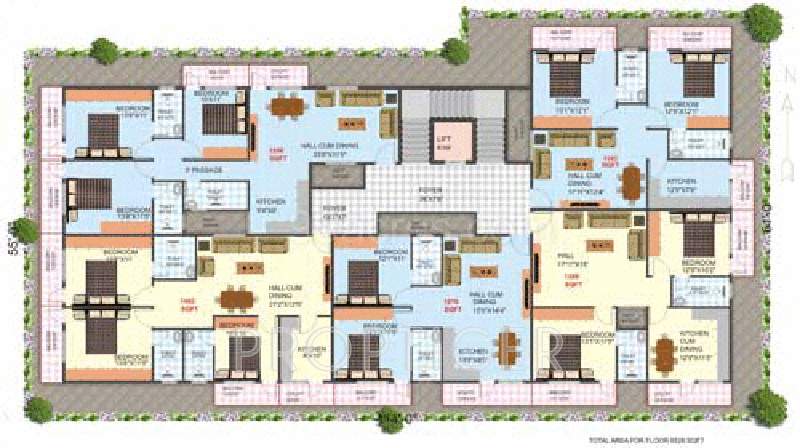 pnr group vandana jasmine Vandana Jasmine Typical Floor Cluster Plan