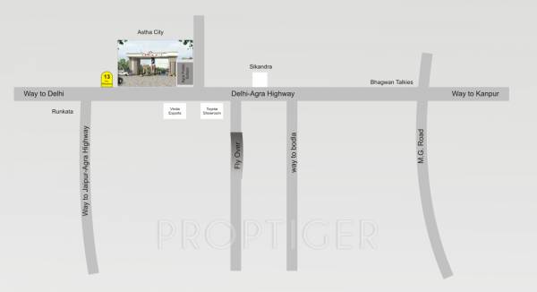 rdi-astha astha-city Location Plan