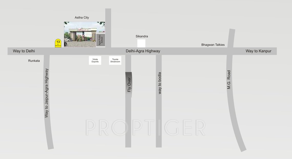 rdi astha astha city Location Plan