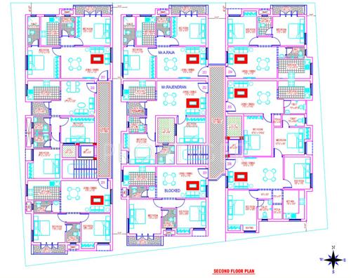 shri-prithiyangira-structurals-private-limited anirudh Block A And B Cluster Plan for 2nd Floor