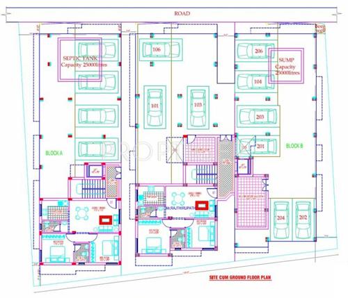 shri-prithiyangira-structurals-private-limited anirudh Block A And B Cluster Plan for ground Floor