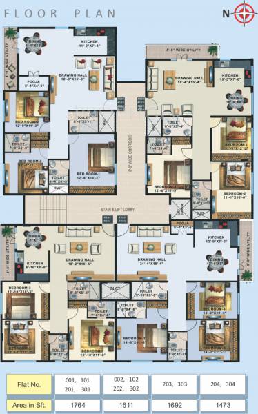  sachin Sachin Typical Floor Cluster Plan