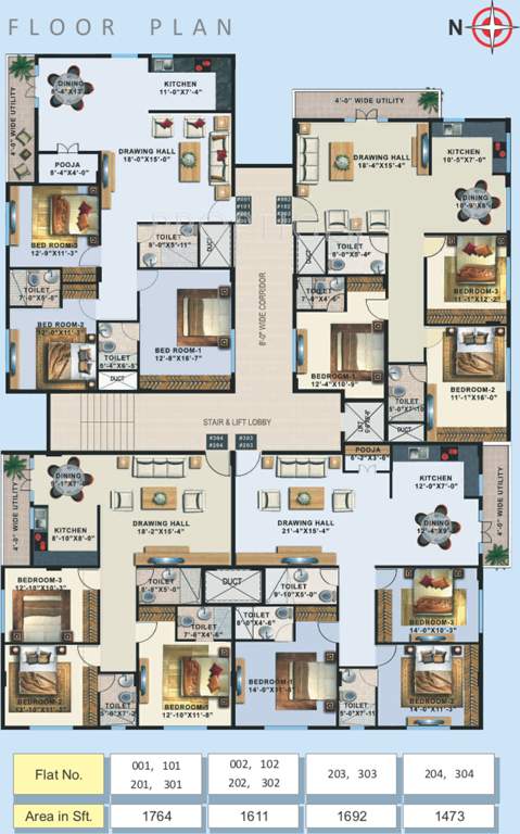  sachin Sachin Typical Floor Cluster Plan